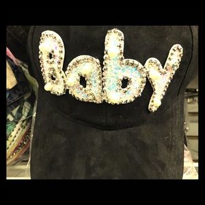 Black hat with design.